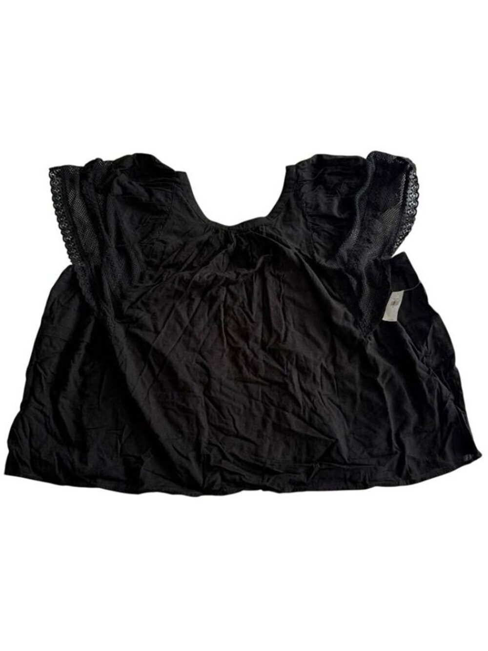 Old Navy Womens Black Lace Flutter Sleeve Top Size 4X